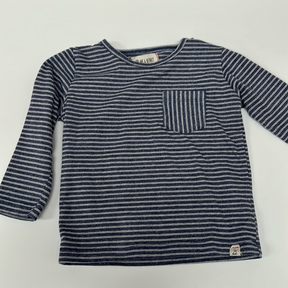 Me & Henry longsleeve stripped shirt 12-18m